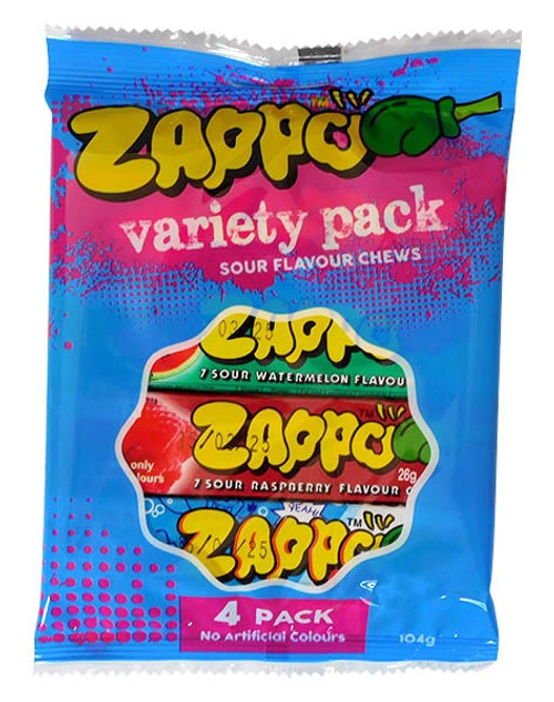 Zappo Chews Multi-Pack - 3 Flavor (4 pack x 18pc per box)