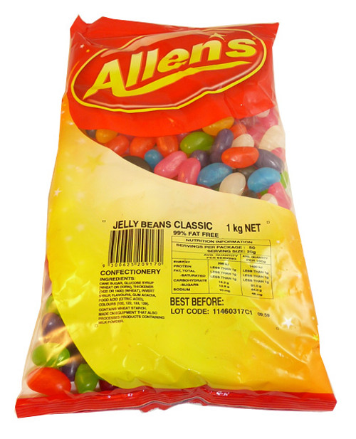 Allens Jelly Beans, by Allens Confectionery,  and more Confectionery at The Professors Online Lolly Shop. (Image Number :3637)