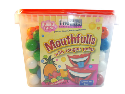 Mouthfulls Bubble Gum, by FineTime,  and more Confectionery at The Professors Online Lolly Shop. (Image Number :3200)