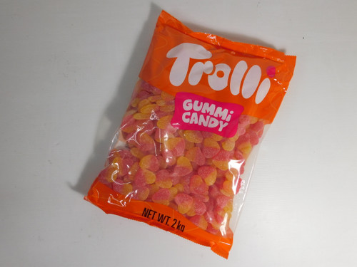 Trolli Sour Peach Hearts 2kg Bag (Approx 200pc)