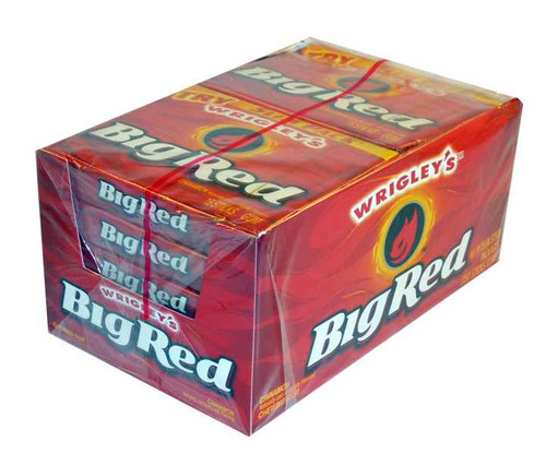 Wrigleys Big Red Cinnamon Chewing Gum, by Big Red/Wrigley,  and more Confectionery at The Professors Online Lolly Shop. (Image Number :2209)