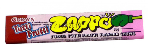 Zappo - Tutti-Fruity Chews, by Crown Confectionery,  and more Confectionery at The Professors Online Lolly Shop. (Image Number :2214)