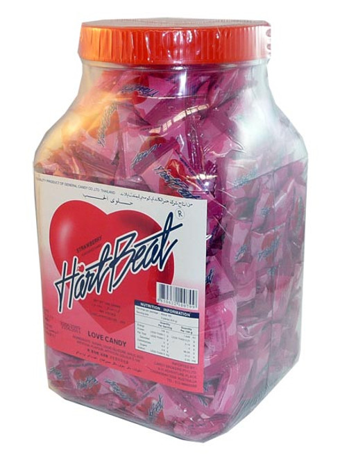 Hart Beat Love Candy - Strawberry, by Candy Brokers/General Candy Co,  and more Confectionery at The Professors Online Lolly Shop. (Image Number :2539)