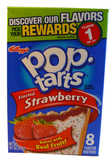 Kelloggs Pop Tarts - Frosted Strawberry, by Kelloggs Pop Tarts,  and more Snack Foods at The Professors Online Lolly Shop. (Image Number :3190)