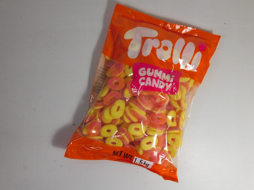 Trolli Sour Peach Rings (1.5kg bag - approx 300 pcs)