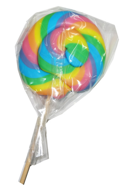 Round Rainbow Lollipop, by Designer Candy/Other,  and more Confectionery at The Professors Online Lolly Shop. (Image Number :4893)