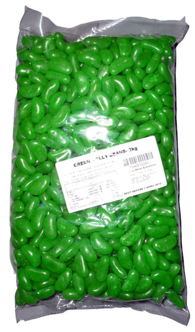 Jelly Beans - Green, by Pryde Confectionery,  and more Confectionery at The Professors Online Lolly Shop. (Image Number :3902)