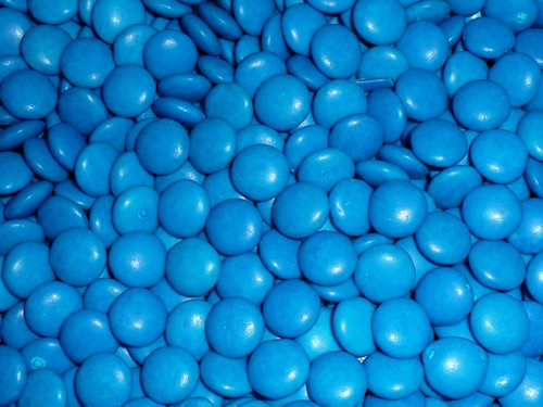 Choc Drops - Blue Single Colour Smarties clones, by Confectionery House,  and more Confectionery at The Professors Online Lolly Shop. (Image Number :3976)