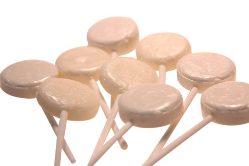 Single Colour Lollipops - White - Tutti-Frutti Flavour, by Budget Sweets/Other,  and more Confectionery at The Professors Online Lolly Shop. (Image Number :4055)