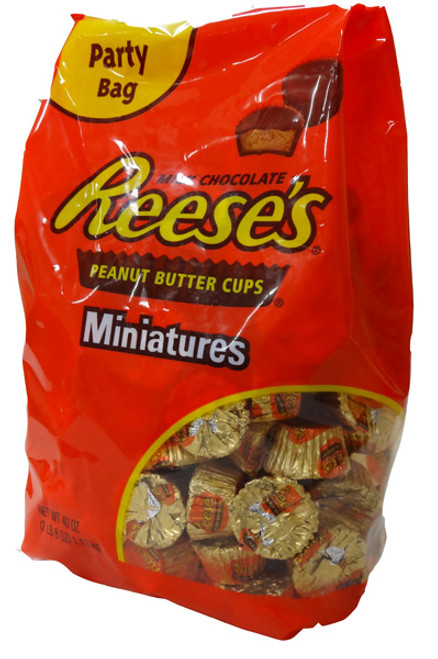 Reeses Mini Peanut Butter Cups - Party Bag, by Reeses,  and more Confectionery at The Professors Online Lolly Shop. (Image Number :4404)