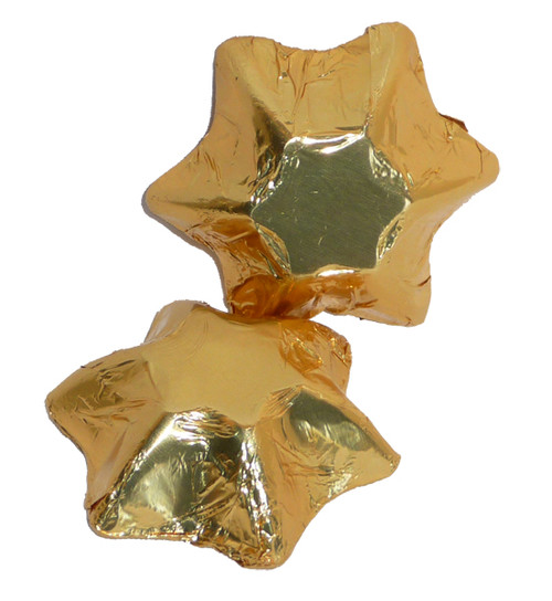 Chocolate Gems - Chocolate Stars - Gold Foil, by Chocolate Gems,  and more Confectionery at The Professors Online Lolly Shop. (Image Number :4230)