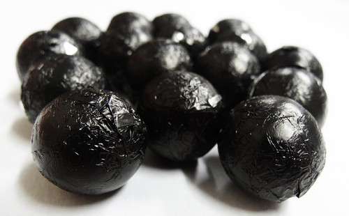 Foiled Milk Choc Black Balls, by Confectionery Trading Company/Niagara,  and more Confectionery at The Professors Online Lolly Shop. (Image Number :5023)