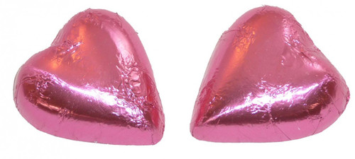 Chocolate Gems - Chocolate Hearts - Pink Foil, by Chocolate Gems,  and more Confectionery at The Professors Online Lolly Shop. (Image Number :5122)