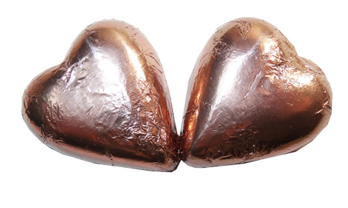 Chocolate Gems - Chocolate Hearts - Mocha Foil, by Chocolate Gems,  and more Confectionery at The Professors Online Lolly Shop. (Image Number :6567)