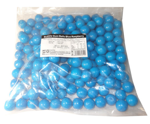 Bubble Gum Balls Blue Raspberry, by AIT Confectionery,  and more Confectionery at The Professors Online Lolly Shop. (Image Number :5834)