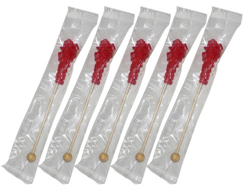 Swizzle Sticks - Red - Strawberry Flavour, by Dryden and Palmer,  and more Confectionery at The Professors Online Lolly Shop. (Image Number :6010)