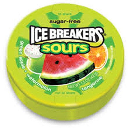 Ice Breakers Sours, by Hersheys,  and more Confectionery at The Professors Online Lolly Shop. (Image Number :6434)