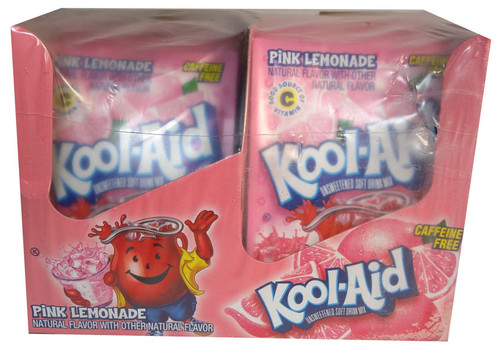 Kool Aid Pack  - Pink Lemonade flavour, by Kool Aid,  and more Beverages at The Professors Online Lolly Shop. (Image Number :6871)