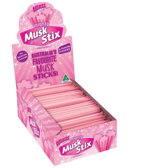 Big Boss Mighty Musk Stix, by Fyna Foods,  and more Confectionery at The Professors Online Lolly Shop. (Image Number :6790)