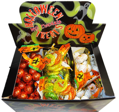 Assorted Halloween Milk Chocolate Balls, by Jacquot,  and more Confectionery at The Professors Online Lolly Shop. (Image Number :8009)