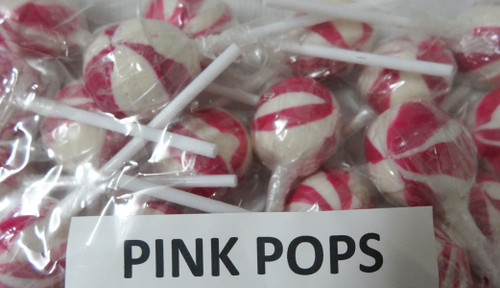 Ball Pops - Pink, by Brisbane Bulk Supplies,  and more Confectionery at The Professors Online Lolly Shop. (Image Number :7355)