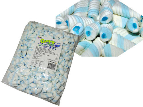 Gummy Filled Marshmallow Twists - Blue Blueberry, by Universal Candy,  and more Confectionery at The Professors Online Lolly Shop. (Image Number :7592)