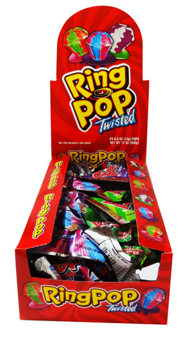 RingPop Twisted, by Myriad Marketing,  and more Confectionery at The Professors Online Lolly Shop. (Image Number :7677)