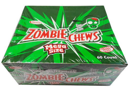 Zombie Chews - Sour Watermelon, by Sweetmans,  and more Confectionery at The Professors Online Lolly Shop. (Image Number :8337)