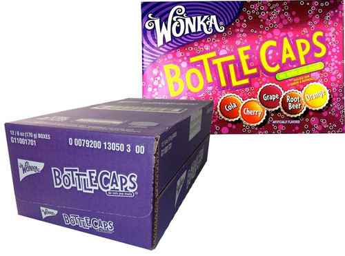 Bottle Caps - Theatre box, by Wonka,  and more Confectionery at The Professors Online Lolly Shop. (Image Number :10056)