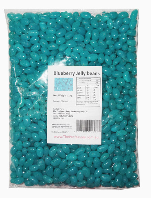 Sweet Treats Mini Jelly Beans - Blue with a Blue Berry Flavour, by Brisbane Bulk Supplies,  and more Confectionery at The Professors Online Lolly Shop. (Image Number :8684)