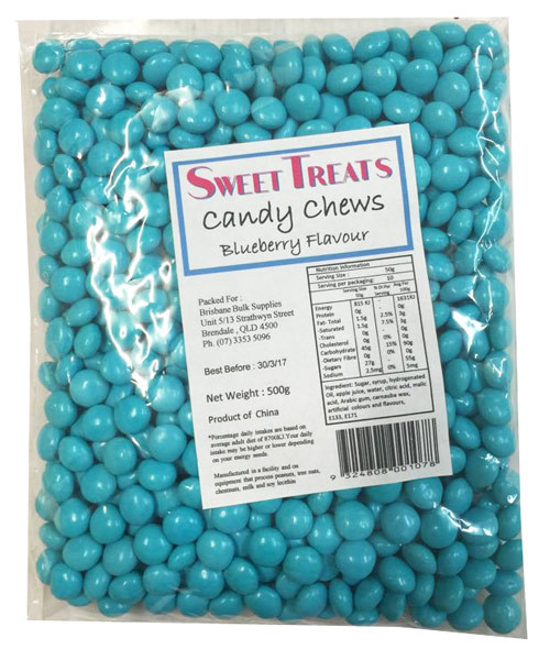 Sweet Treats Candy Chews - Blue, by Brisbane Bulk Supplies,  and more Confectionery at The Professors Online Lolly Shop. (Image Number :8136)