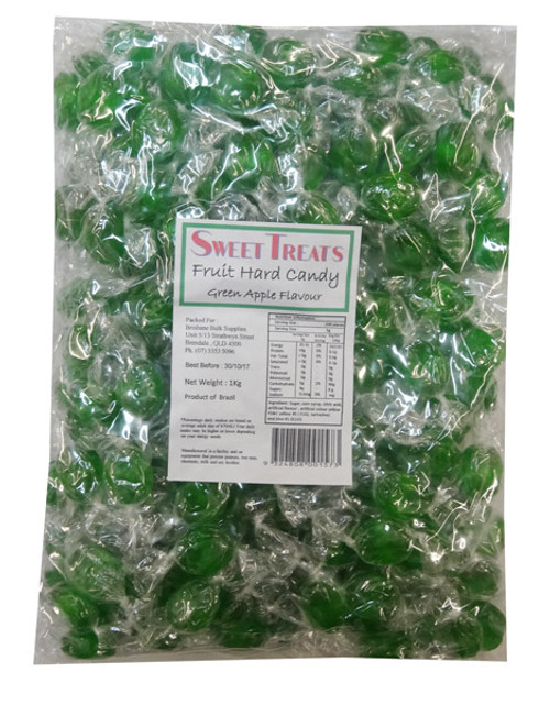 Sweet Treats Fruit Hard Candy - Green, by Brisbane Bulk Supplies,  and more Confectionery at The Professors Online Lolly Shop. (Image Number :8566)