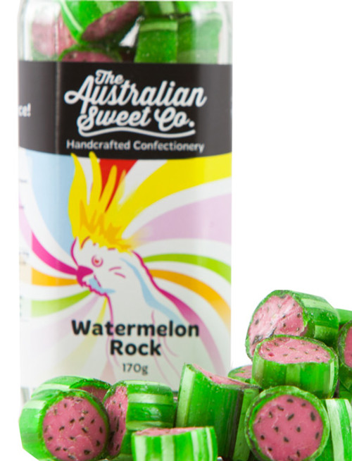 Watermelon Rocks, by The Australian Sweet Company,  and more Confectionery at The Professors Online Lolly Shop. (Image Number :8764)