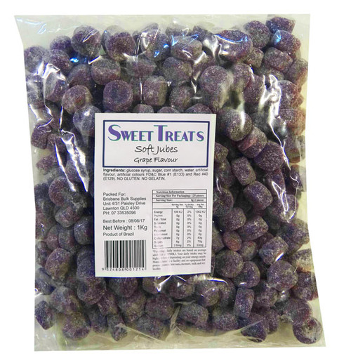 Sweet Treats Jubes - Purple, by Brisbane Bulk Supplies,  and more Confectionery at The Professors Online Lolly Shop. (Image Number :8829)