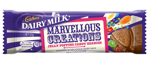 Cadbury Dairy Milk Marvellous Creations - Jelly Popping Candy Beanies, by Cadbury,  and more Confectionery at The Professors Online Lolly Shop. (Image Number :9257)