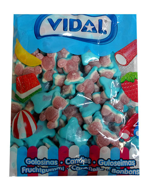 Vidal Gummy Jelly Filled Bears - Blue, by vidal,  and more Confectionery at The Professors Online Lolly Shop. (Image Number :10074)