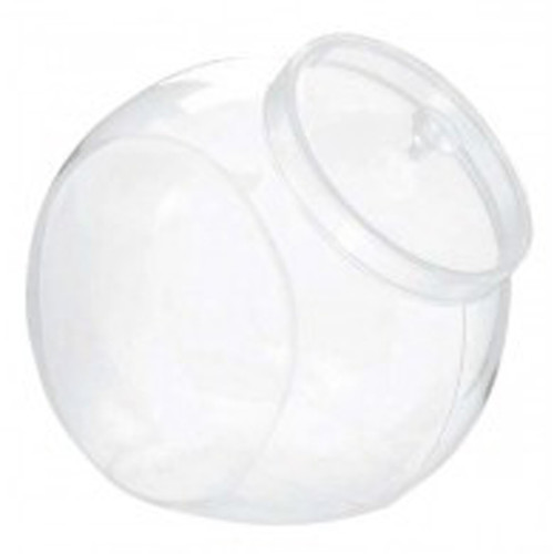 Clear Plastic Counter Container / Jar with Lid and more Partyware at The Professors Online Lolly Shop. (Image Number :10105)