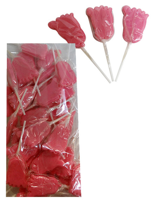 Mini Baby Foot Pops - Pink and more Confectionery at The Professors Online Lolly Shop. (Image Number :10132)