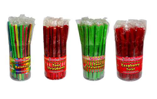 Sweet and Sour Fruit Liquorice Sticks - 4 Flavour Box, by Sweet and Sour,  and more Confectionery at The Professors Online Lolly Shop. (Image Number :10466)