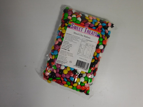 Sweet Treats Choc Buttons - Mixed Colours (1kg bag)