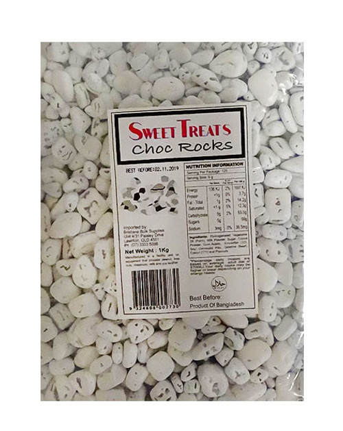 Sweet Treats Choc Rocks - White, by Brisbane Bulk Supplies,  and more Confectionery at The Professors Online Lolly Shop. (Image Number :10868)