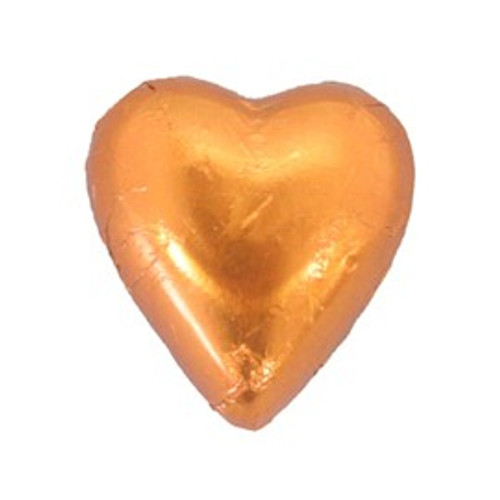 Belgian Milk Chocolate Hearts - Orange and more Confectionery at The Professors Online Lolly Shop. (Image Number :11279)