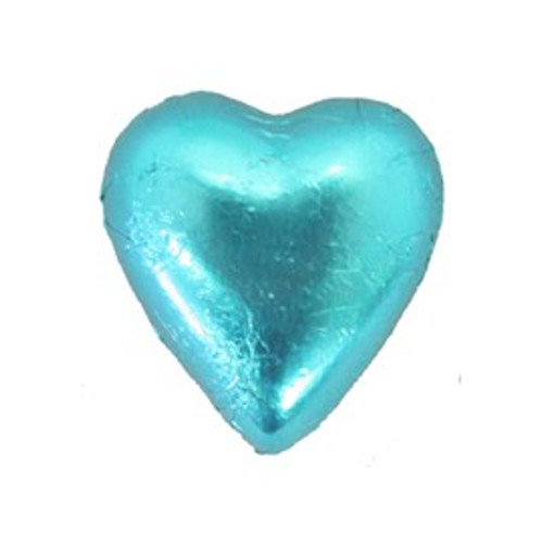 Belgian Milk Chocolate Hearts - Aqua and more Confectionery at The Professors Online Lolly Shop. (Image Number :11295)