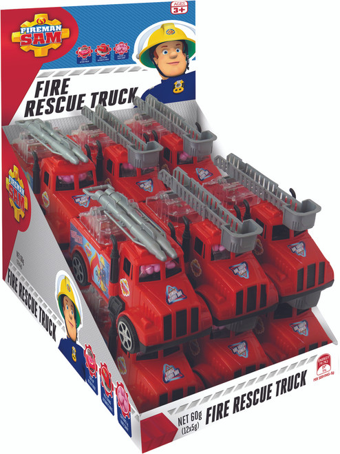 Fireman Sam Fire Truck with candy and more Confectionery at The Professors Online Lolly Shop. (Image Number :11806)