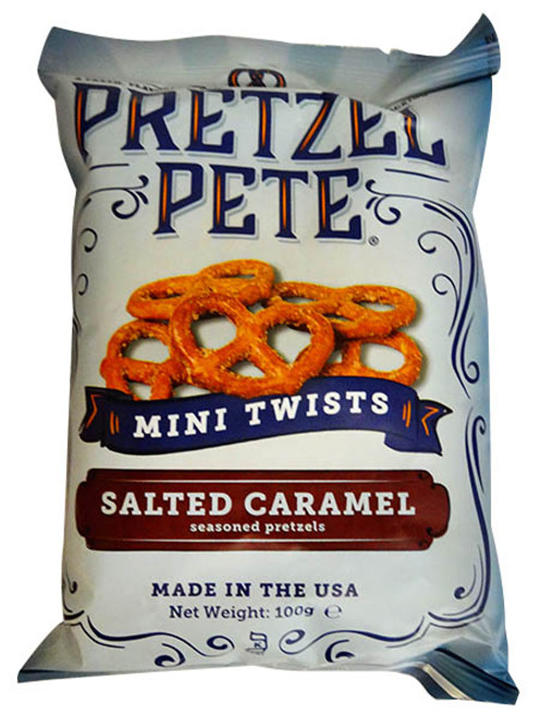 Pretzel Pete - Mini Twists - Salted Caramel and more Snack Foods at The Professors Online Lolly Shop. (Image Number :12784)