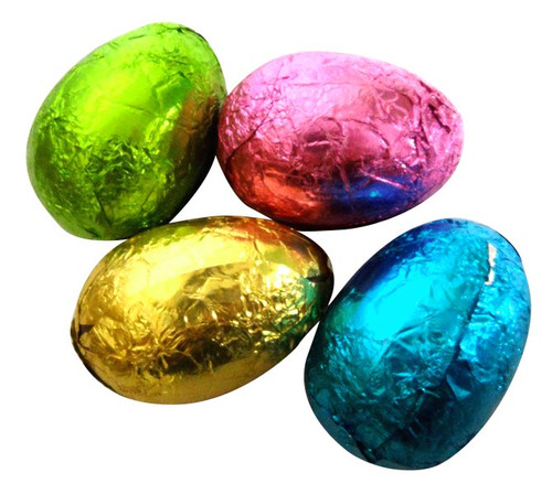 Chocolatier - Foiled Hollow Milk Eggs Assorted Foil and more Confectionery at The Professors Online Lolly Shop. (Image Number :14569)