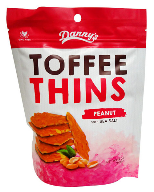 Danny s Toffee Thins - Peanut & Sea Salt and more Confectionery at The Professors Online Lolly Shop. (Image Number :13137)