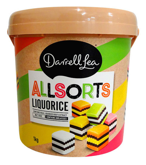 Darrell Lea Liquorice Allsorts Gift Tub, by Darrell Lea,  and more Confectionery at The Professors Online Lolly Shop. (Image Number :13209)