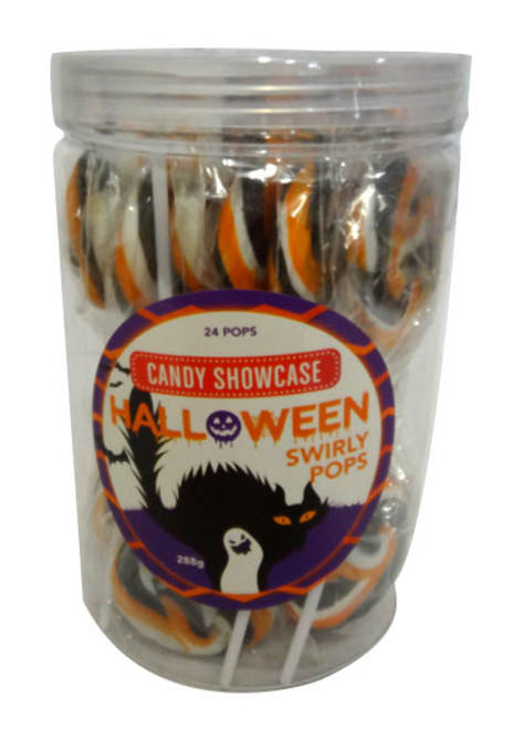 Candy Showcase Halloween Swirl Pops and more Confectionery at The Professors Online Lolly Shop. (Image Number :17111)