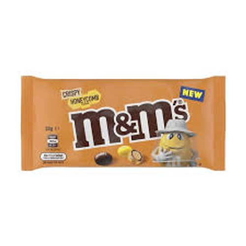 M&M Crispy Honeycomb, by Mars,  and more Confectionery at The Professors Online Lolly Shop. (Image Number :14453)
